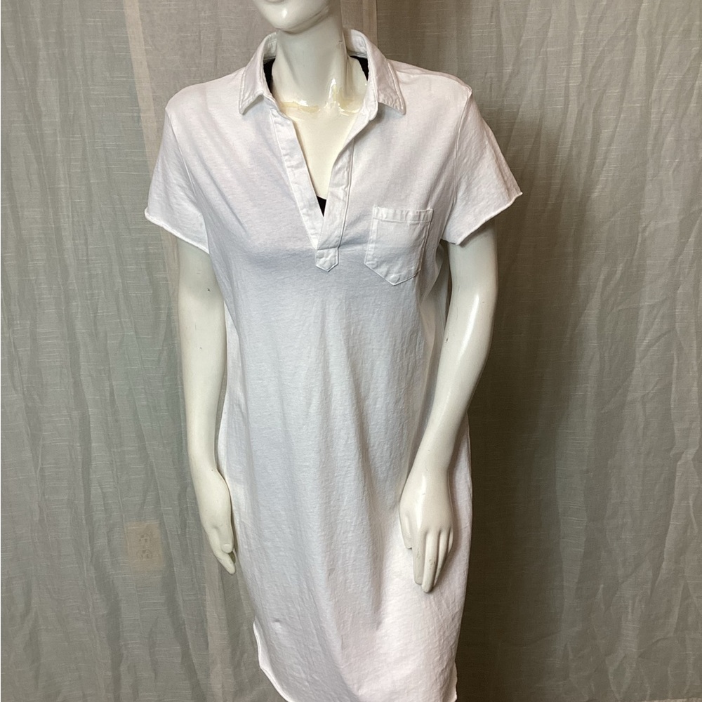 Frank & Eileen White Polo Dress; Size: L